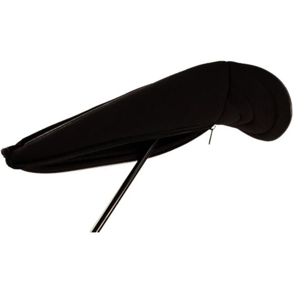 Black Golf Zipper HeadCovers Driver 1 3 5 Fairway WoodsHeadcovers Metal Neoprene - Picture 7 of 8